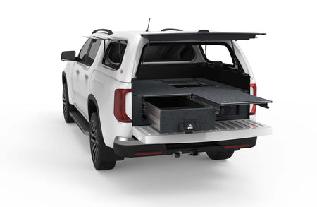 SINGLE ROLLER FLOOR DRAWERS TO SUIT VOLKSWAGEN AMAROK GENERATION 2 DUAL CAB 05/2023-CURRENT
