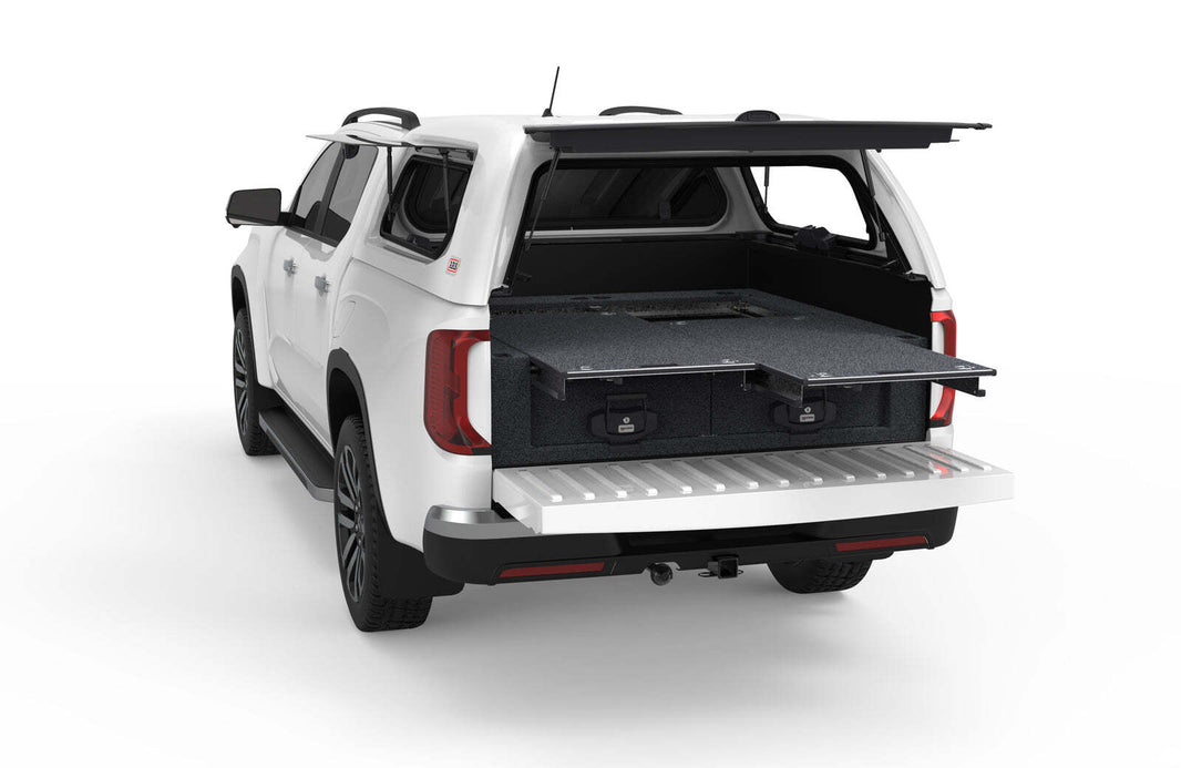 DUAL ROLLER FLOOR DRAWERS TO SUIT VOLKSWAGEN AMAROK GENERATION 2 DUAL CAB 05/2023-CURRENT