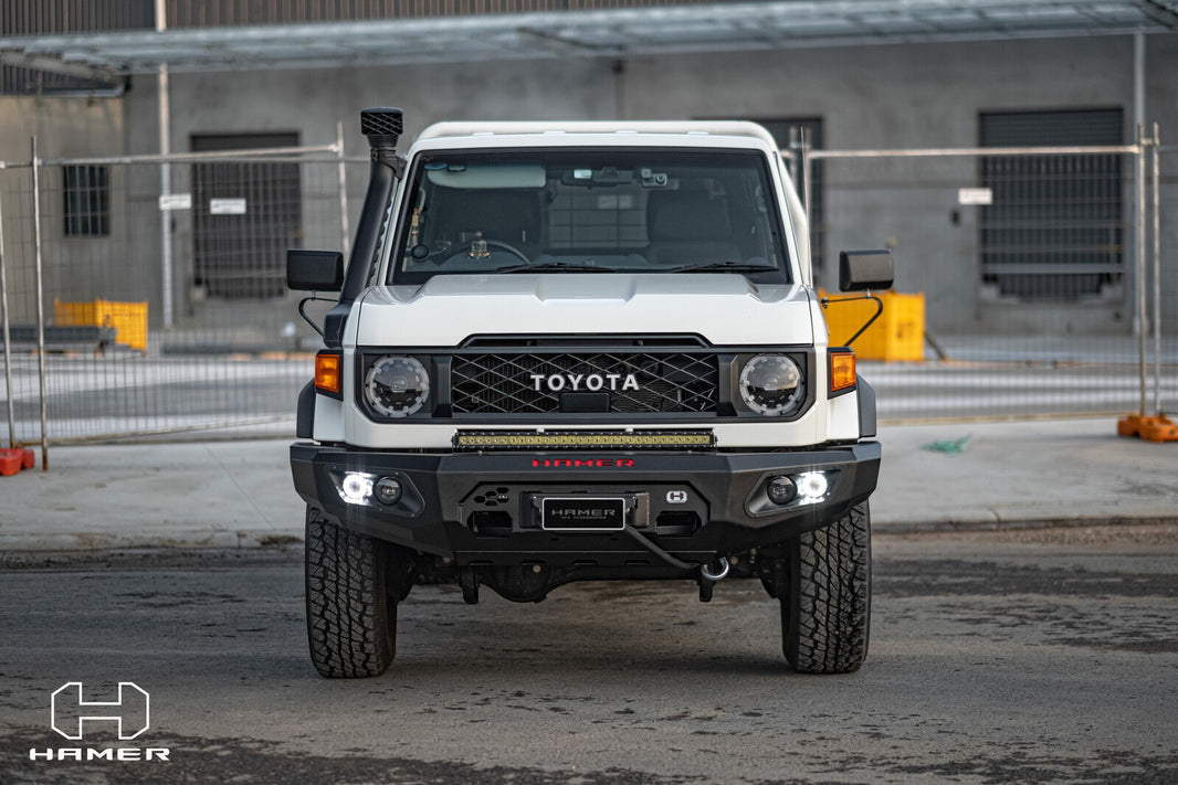 Hamer 4x4 KING SERIES (NO RATED RECOVERY POINTS) BULL BAR TO SUIT TOYOTA LANDCRUISER 70 SERIES 2023-PRESENT