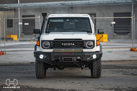 Hamer 4x4 KING SERIES (NO RATED RECOVERY POINTS) BULL BAR TO SUIT TOYOTA LANDCRUISER 70 SERIES 2023-PRESENT