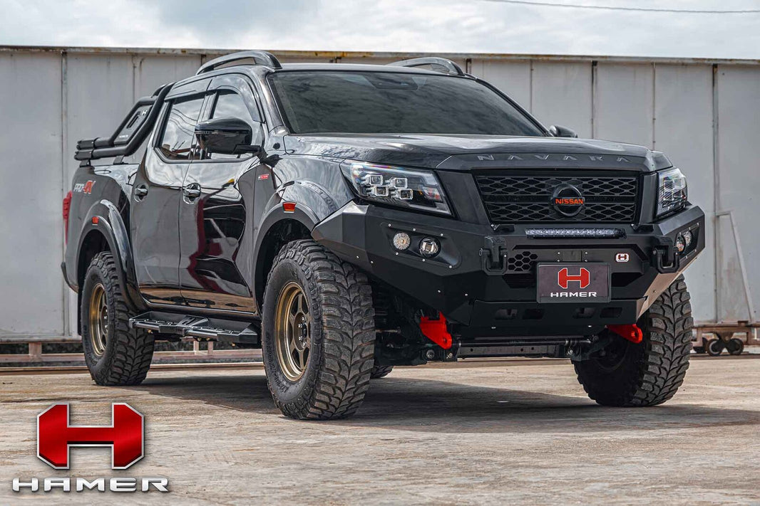 Hamer 4x4 KING SERIES (INCL. 3.5T RATED RECOVERY POINTS) BULL BAR TO SUIT NISSAN NAVARA 2021-PRESENT