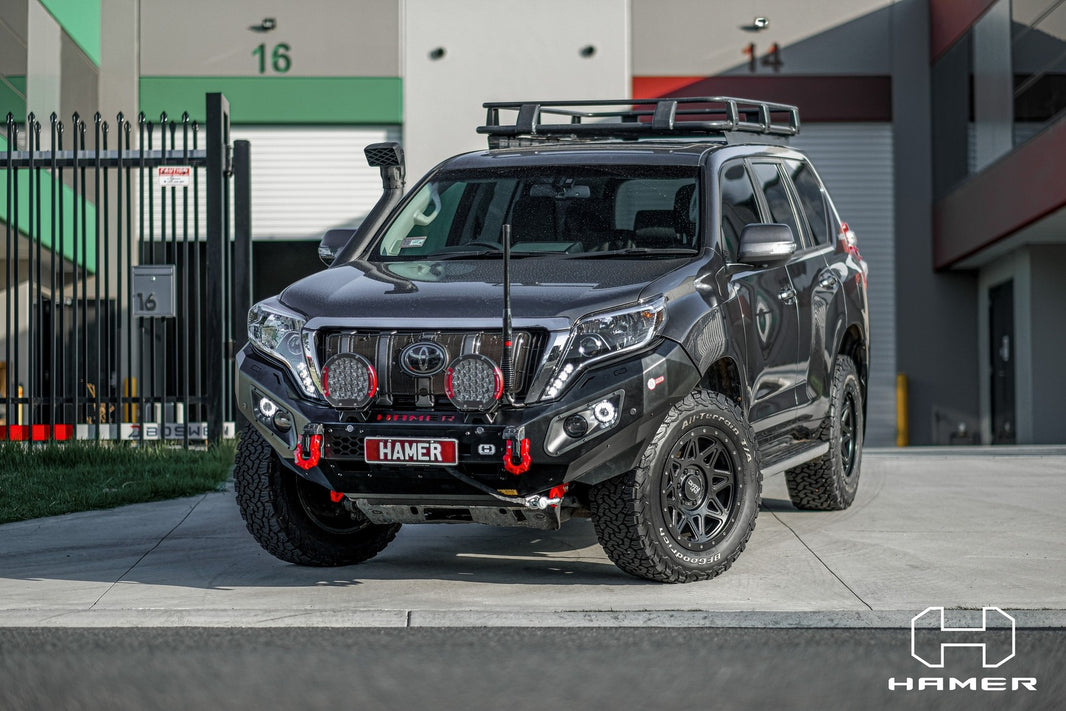 Hamer 4x4 KING SERIES (INCL. 3.5T RATED RECOVERY POINTS) BULL BAR TO SUIT TOYOTA PRADO 150 SERIES 2013-2017