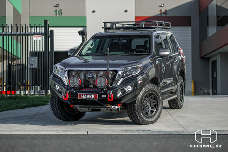 Hamer 4x4 KING SERIES (INCL. 3.5T RATED RECOVERY POINTS) BULL BAR TO SUIT TOYOTA PRADO 150 SERIES 2013-2017