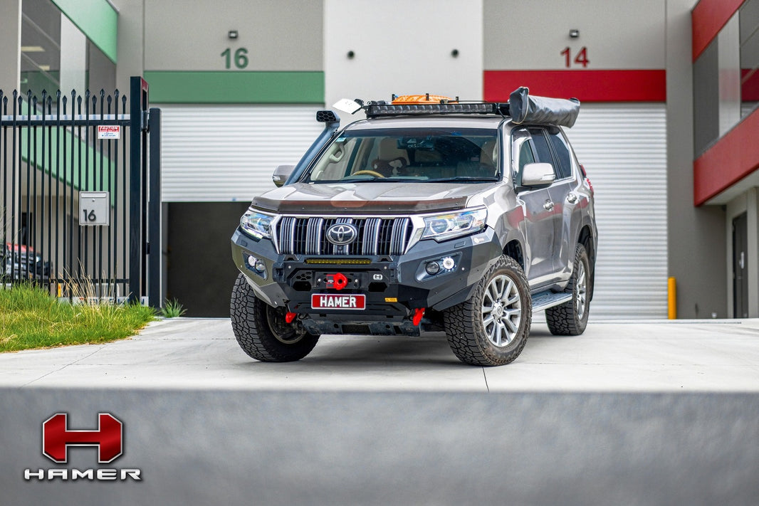 Hamer 4x4 KING SERIES (INCL. 3.5T RATED RECOVERY POINTS) BULL BAR TO SUIT TOYOTA PRADO 150 SERIES 2018-PRESENT