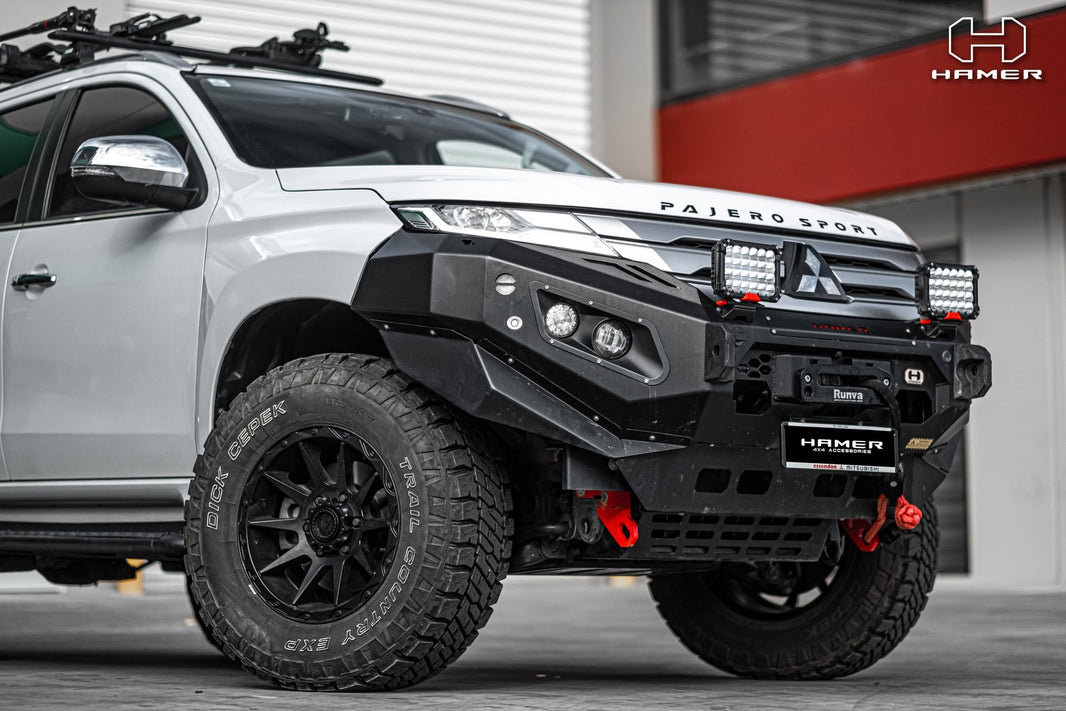 Hamer 4x4 KING SERIES (INCL. 3.5T RATED RECOVERY POINTS) BULL BAR TO SUIT MITSUBISHI PAJERO SPORT QF 2020-PRESENT