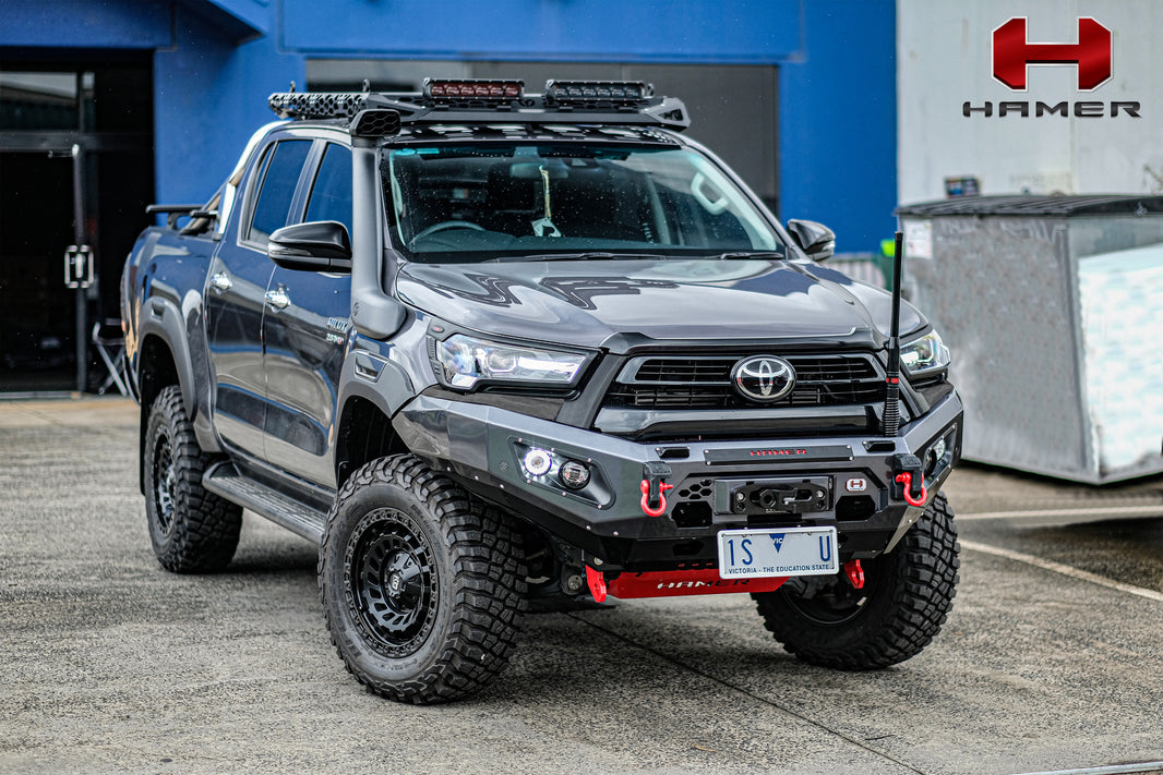 Hamer 4x4 KING SERIES (INCL. 3.5T RATED RECOVERY POINTS) BULL BAR TO SUIT TOYOTA HILUX REVO 2020-2023