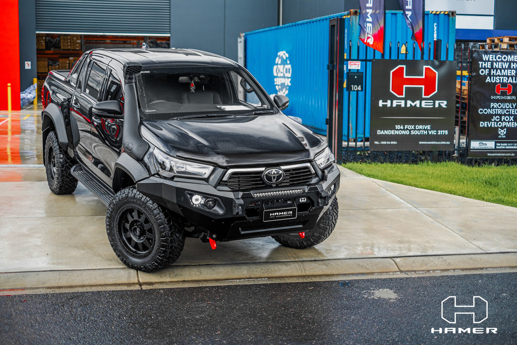 Hamer 4x4 KING SERIES (INCL. 3.5T RATED RECOVERY POINTS) BULL BAR TO SUIT TOYOTA HILUX REVO ROGUE 2022-PRESENT