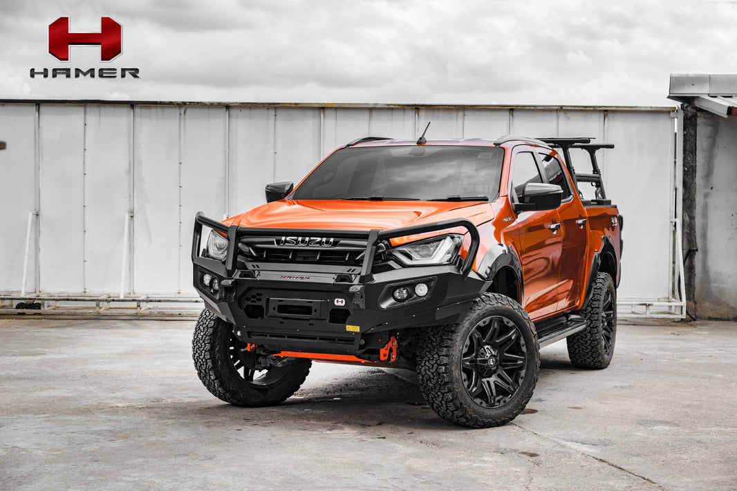 Hamer 4x4 KING SERIES PLUS (INCL. 3.5T RATED RECOVERY POINTS) BULL BAR TO SUIT ISUZU DMAX 2021-2024
