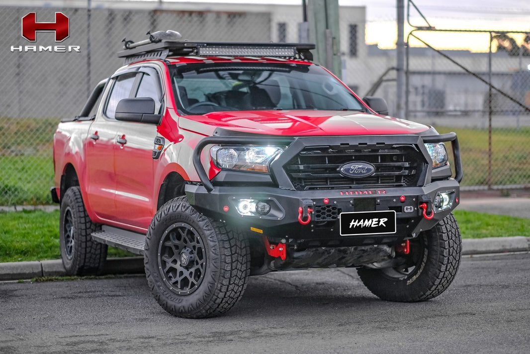 Hamer 4x4 KING SERIES PLUS (INCL. 3.5T RATED RECOVERY POINTS) BULL BAR TO SUIT FORD RANGER PX2-PX3 2015-2022