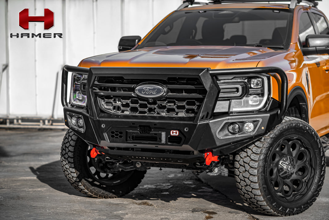 Hamer 4x4 KING SERIES PLUS (INCL. 3.5T RATED RECOVERY POINTS) BULL BAR TO SUIT FORD RANGER 2022-PRESENT