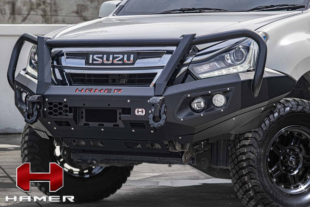 Hamer 4x4 KING SERIES PLUS (INCL. 3.5T RATED RECOVERY POINTS) BULL BAR TO SUIT ISUZU MUX 2016-2020