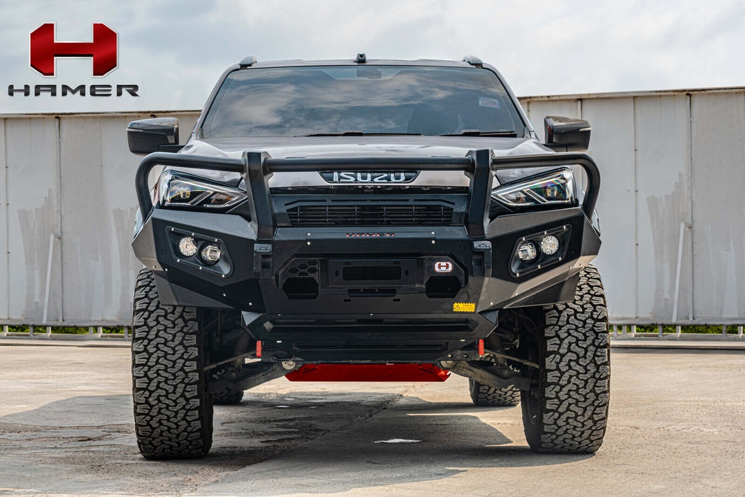 Hamer 4x4 KING SERIES PLUS (INCL. 3.5T RATED RECOVERY POINTS) BULL BAR TO SUIT ISUZU MUX 2021-PRESENT