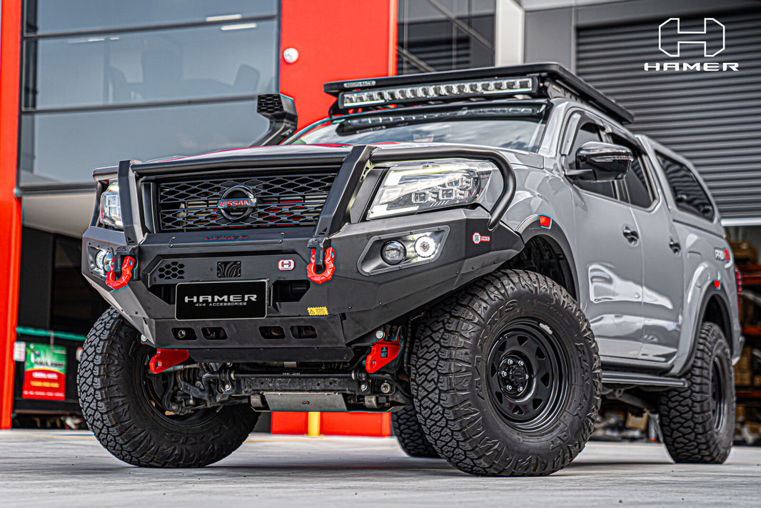 Hamer 4x4 KING SERIES PLUS (INCL. 3.5T RATED RECOVERY POINTS) BULL BAR TO SUIT NISSAN NAVARA 2021-PRESENT