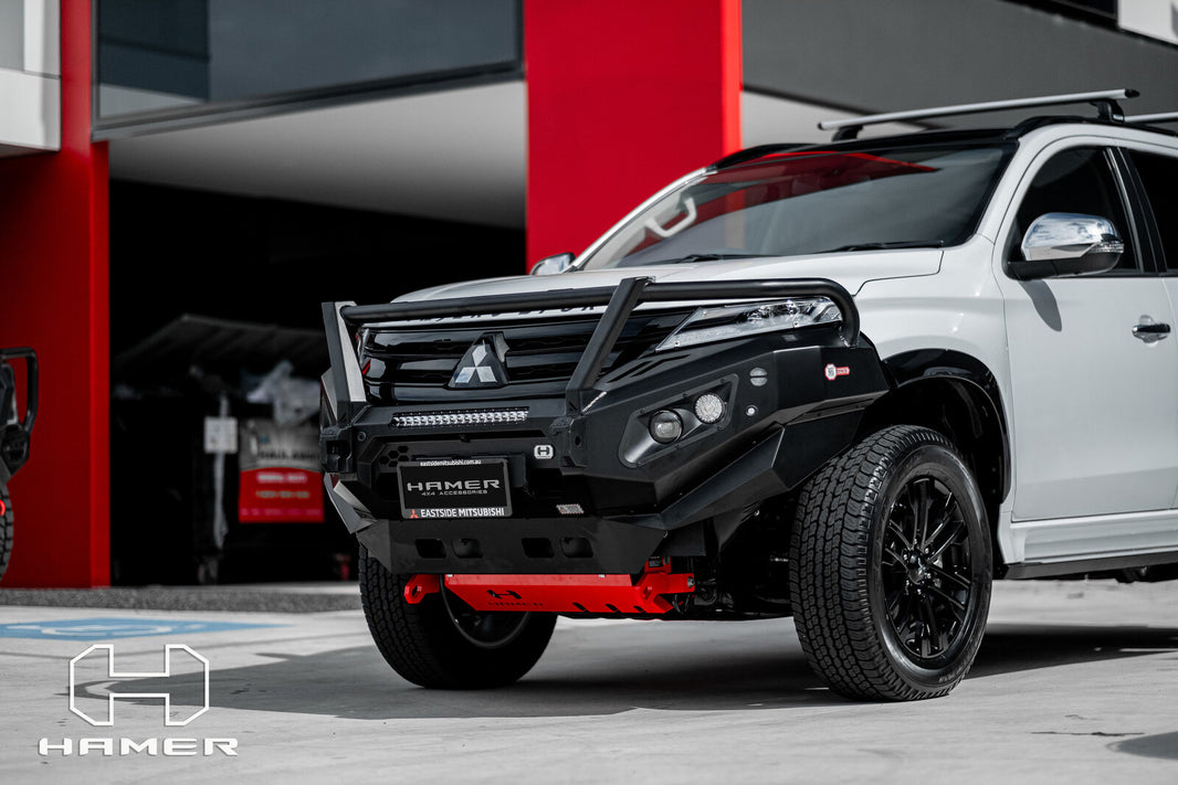 Hamer 4x4 KING SERIES PLUS (INCL. 3.5T RATED RECOVERY POINTS) BULL BAR TO SUIT MITSUBISHI PAJERO SPORT QF 2020-PRESENT