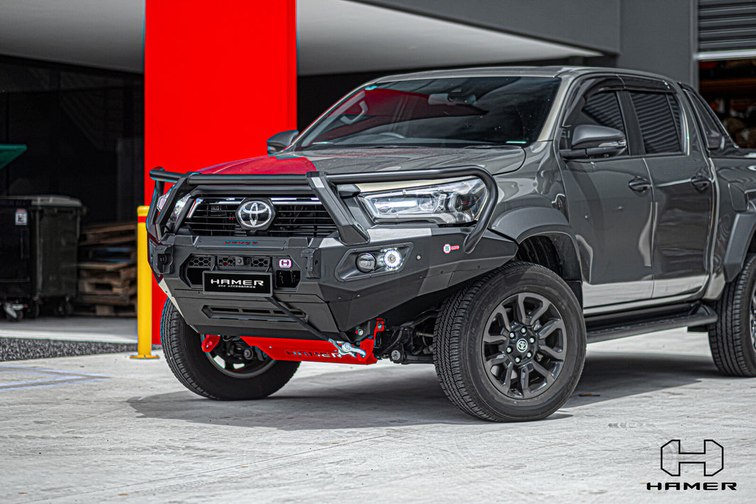 Hamer 4x4 KING SERIES PLUS (INCL. 3.5T RATED RECOVERY POINTS) BULL BAR TO SUIT TOYOTA HILUX REVO ROGUE 2020-2022