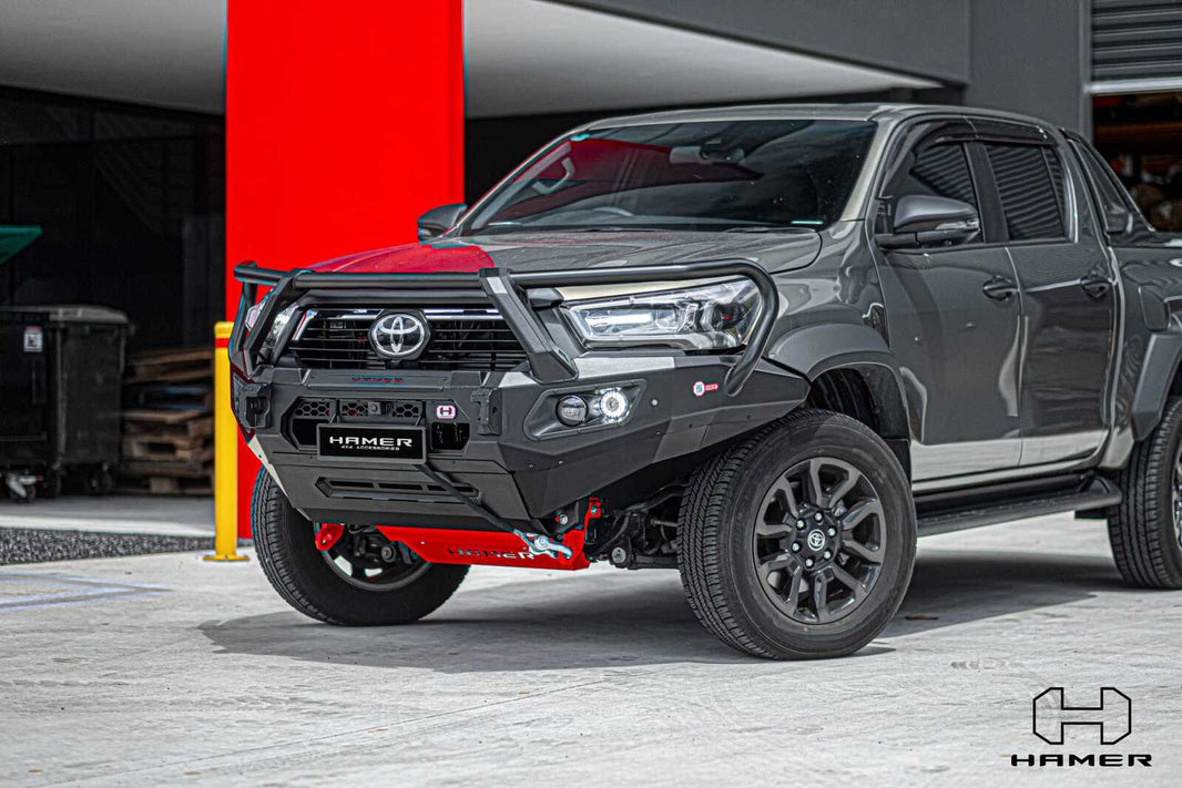 Hamer 4x4 KING SERIES PLUS (INCL. 3.5T RATED RECOVERY POINTS) BULL BAR TO SUIT TOYOTA HILUX REVO ROGUE 2022-PRESENT