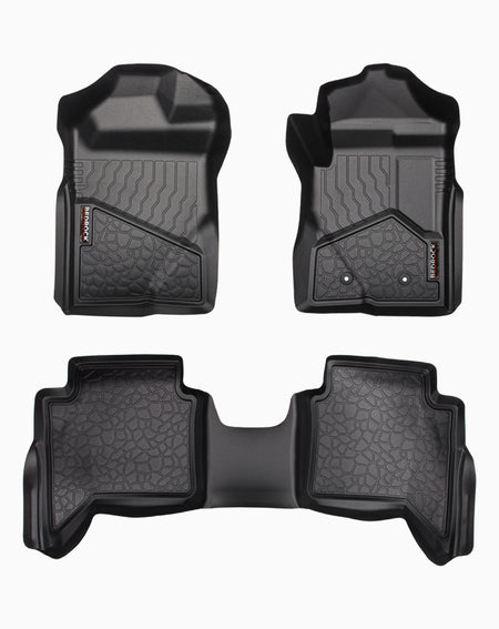 FORD RANGER / VOLKSWAGEN AMAROK DUAL CAB UTE (2022-ON) 1ST / 2ND ROW SET BEDROCK FLOOR LINERS