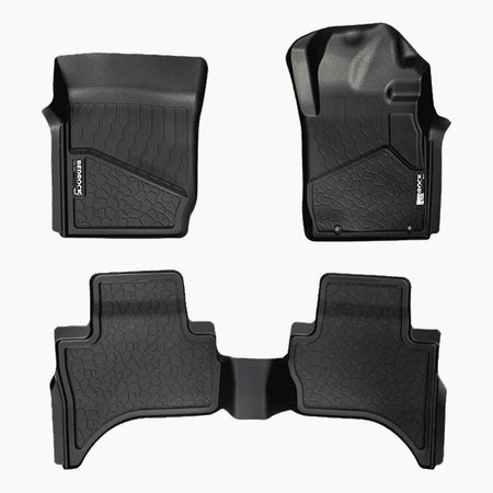 MITSUBISHI TRITON MQ/MR DUAL CAB UTE (2015-2024) W/O ELECTRIC SEATS 1ST / 2ND ROW SET BEDROCK FLOOR LINERS