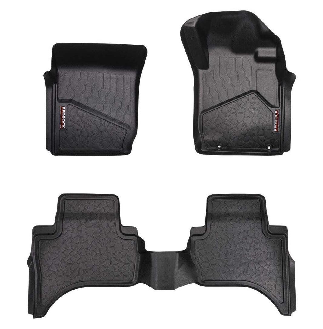 MITSUBISHI TRITON MV DUAL CAB UTE (2014-ON) 1ST / 2ND ROW SET BEDROCK FLOOR LINERS