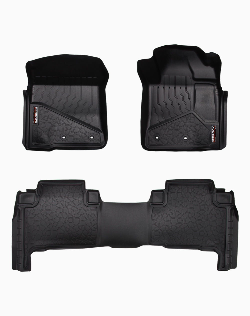 TOYOTA LC 200 SERIES VX & SAHARA SUV (2012-2021) 1ST / 2ND ROW SET BEDROCK FLOOR LINERS