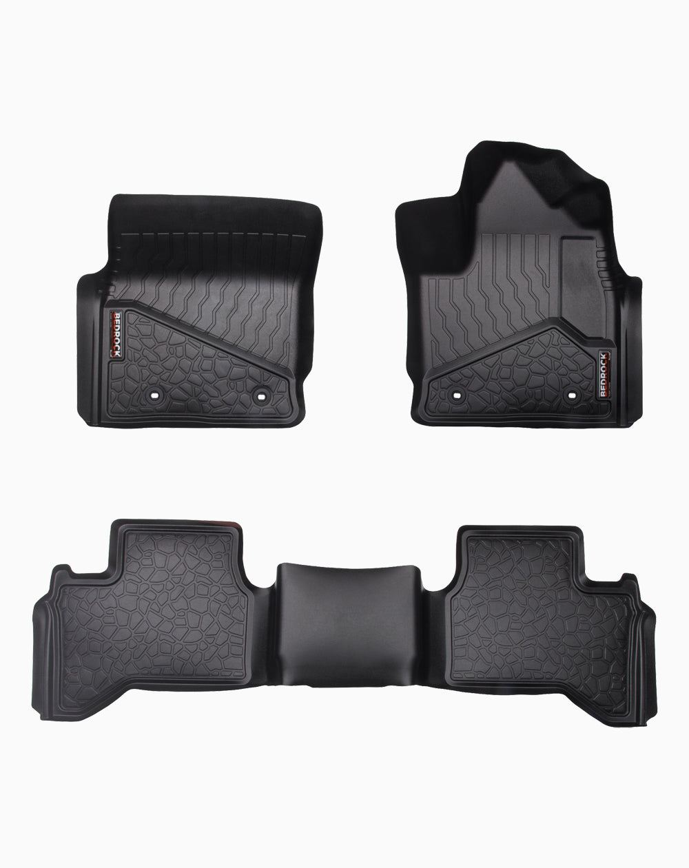 TOYOTA LANDCRUISER 300 SERIES SUV (2021-ON) 1ST / 2ND ROW SET BEDROCK FLOOR LINERS