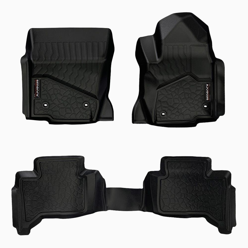 TOYOTA PRADO 250 SERIES (2024-ON) 1ST / 2ND ROW SET BEDROCK FLOOR LINERS