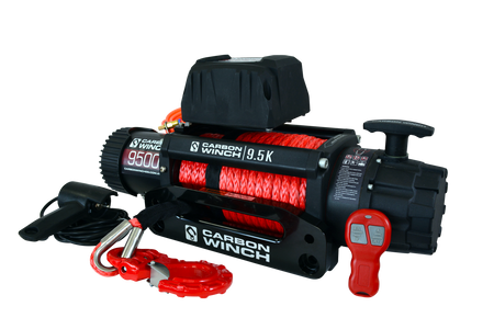 Carbon 9.5K 9500lb High Speed Electric Winch With Synthetic Rope