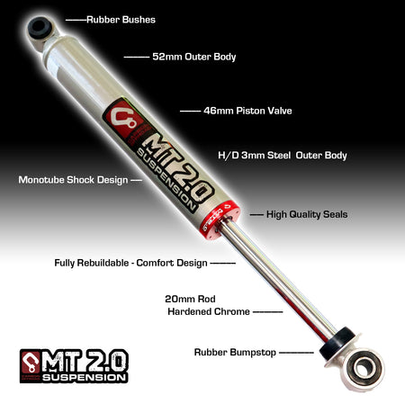 MT2.0 Nissan NP300 D23 Navara Rear Shock 4"