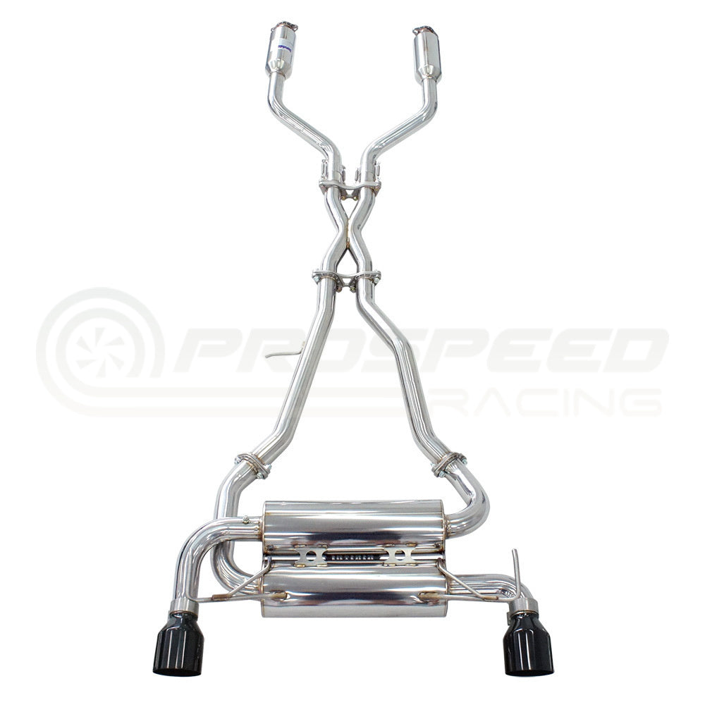 Invidia Gemini Cat Back Exhaust w/Black Signature series Tips - Nissan Skyline V36/Infiniti G37 V36 (Coupe)