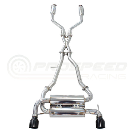 Invidia Gemini Cat Back Exhaust w/Black Signature Series Tips - Nissan 370Z Z34 09-21