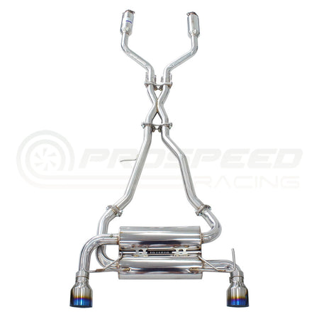 Invidia Gemini Cat Back Exhaust w/Ti Straight Cut Tips - Nissan 370Z Z34 09-21