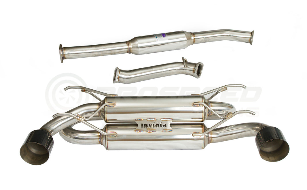 Invidia R400 70mm Cat Back Exhaust w/Straight Cut Black Tips - Subaru BRZ & Toyota 86 12-21, 22+