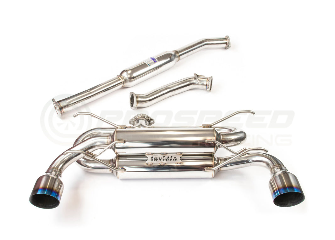 Invidia R400 70mm Cat Back Exhaust w/Straight Cut Ti Tips - Subaru BRZ & Toyota 86 12-21, 22+