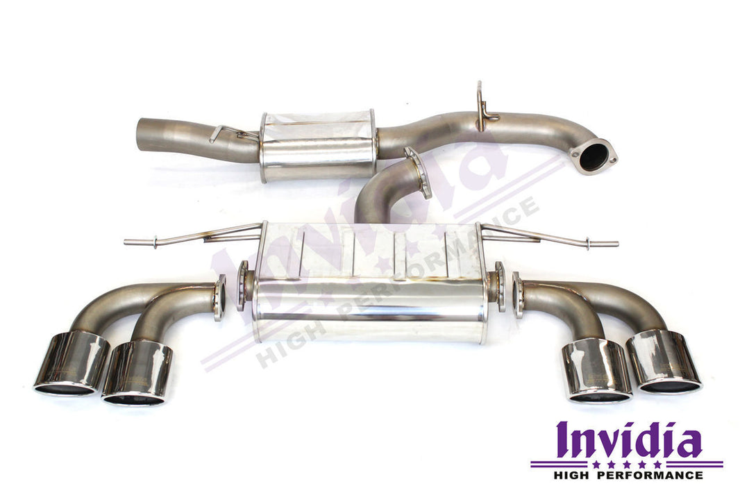 Invidia Q300 Non-Valved Catback Exhaust w/Oval Ti Rolled Tips - VW Golf R Mk7