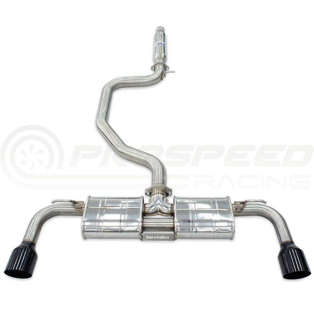 Invidia R400 "Signature Edition" Cat Back Exhaust w/Round Black Tips - VW Golf GTI Mk8