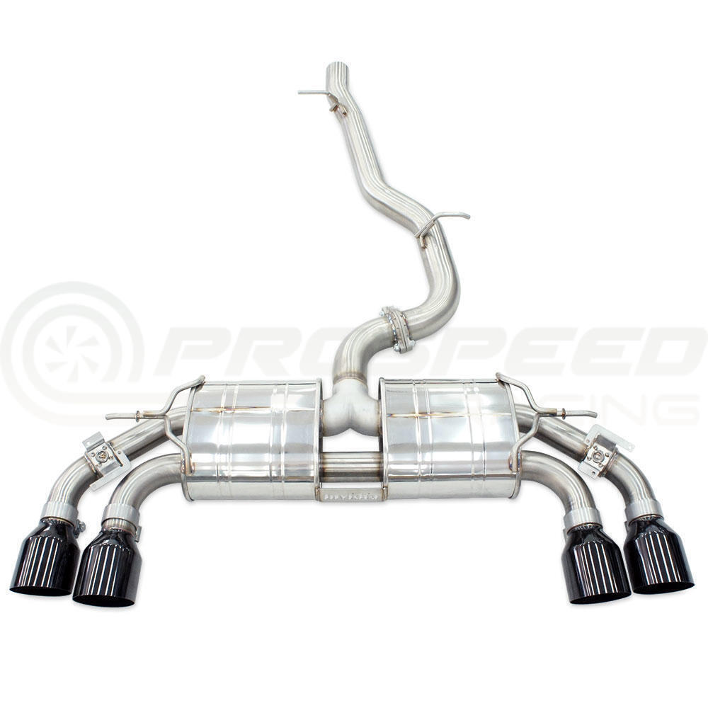 Invidia R400 Valved Cat Back Exhaust w/PSR Carbon Fibre Tips - VW Golf R Mk8