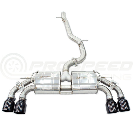 Invidia R400 Valved Cat Back Exhaust w/PSR Carbon Fibre Tips - VW Golf R Mk8