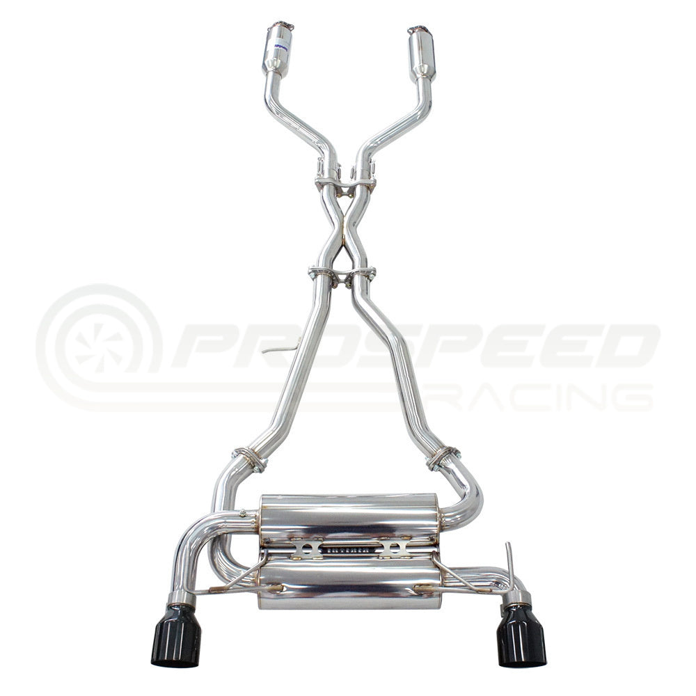 Invidia Gemini Cat Back Exhaust w/Black Straight Cut Tips - Nissan Z "400Z" RZ34 23+