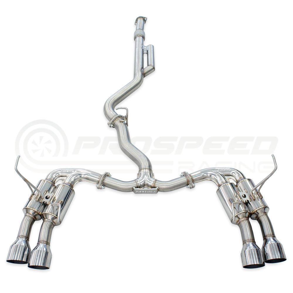 Invidia R400 Cat Back Exhaust w/SS Straight Cut Tips - Subaru WRX VB 22+ (Sedan)