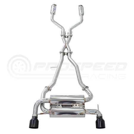 Invidia Gemini Cat Back Exhaust w/Black Signature Series Tips - Nissan Z "400Z",  RZ34 23+