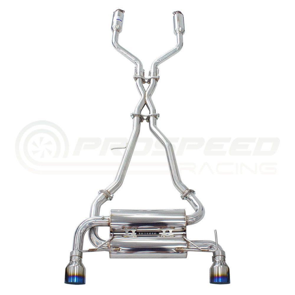 Invidia Gemini Cat Back Exhaust w/Ti Straight Cut Tips - Nissan Z "400Z",  RZ34 23+