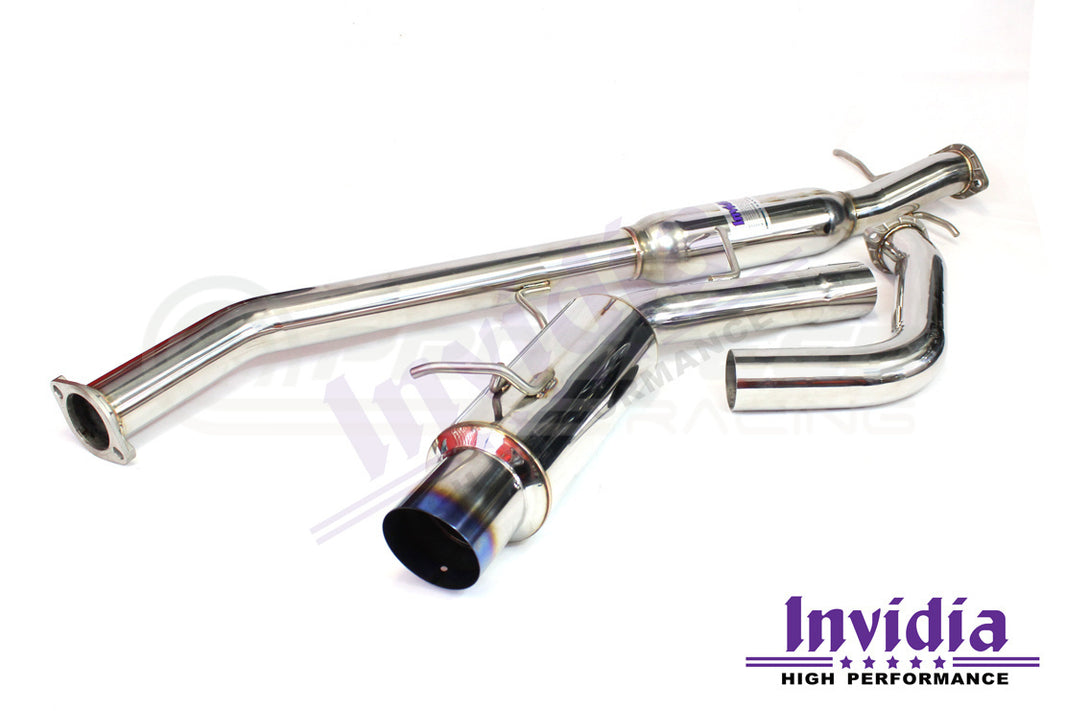 Invidia N1 Cat Back Exhaust w/Ti Tip - Mitsubishi Evo 4-6 CP9A (Inc TME)
