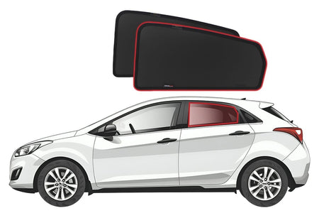 Hyundai i30 Hatchback 2nd Generation Car Rear Window Shades (GD; 2012-2017)