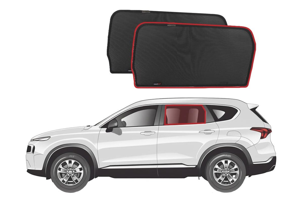 Hyundai Santa Fe 4th Generation Car Rear Window Shades (TM; 2018-2024)