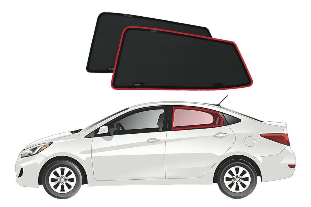 Hyundai Accent/Verna Sedan 4th Generation Car Rear Window Shades (RB/RC; 2010-2019)