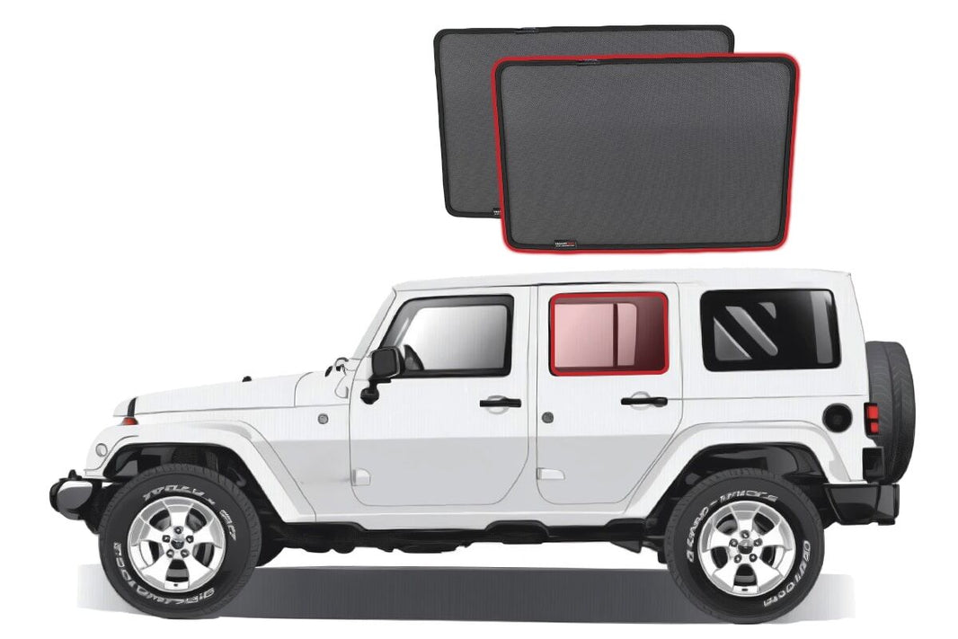 Jeep Wrangler Car Rear Window Shades (JK; 2007-2018)