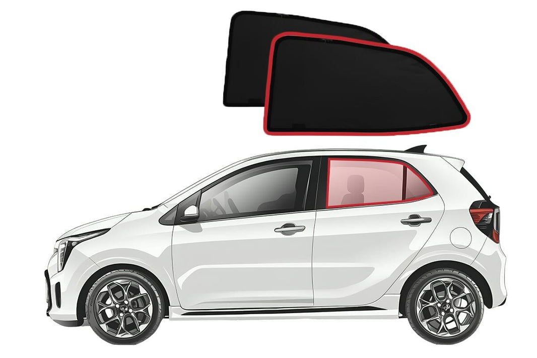 KIA Picanto 3rd Generation Car Rear Window Shades (JA; 2017-Present)