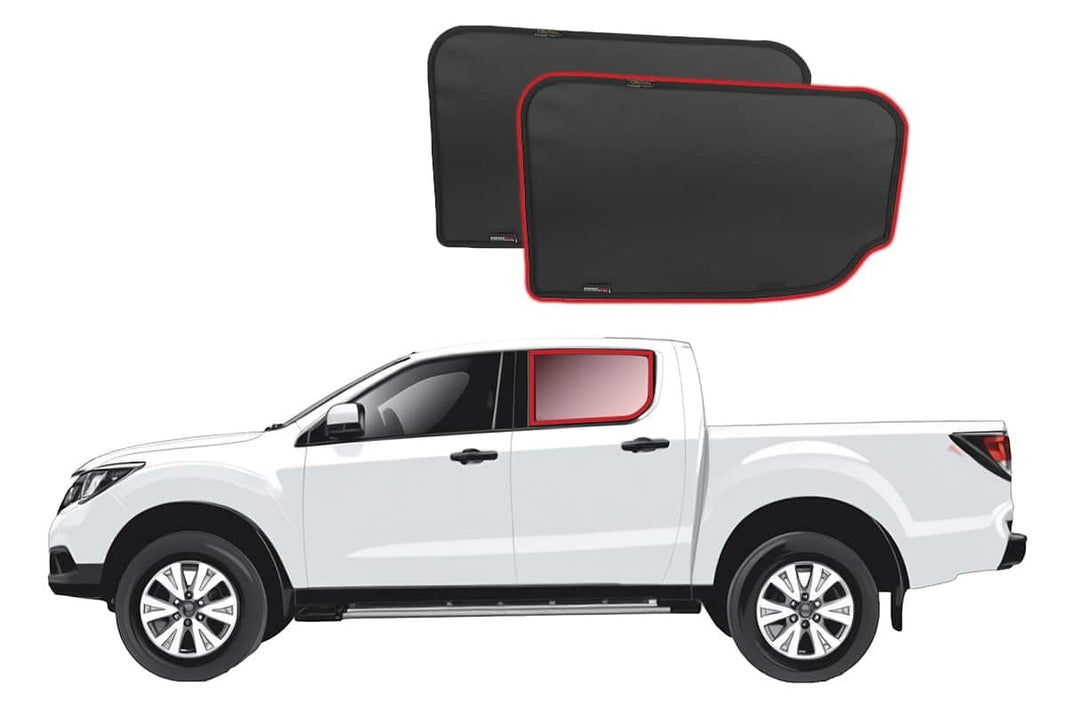 Mazda BT50 2nd Generation Car Rear Window Shades (UP/UR; 2011-2020)