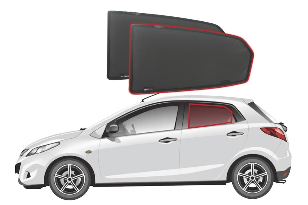 Mazda 2/Demio Hatchback 2nd Generation Car Rear Window Shades (DE; 2007-2014)