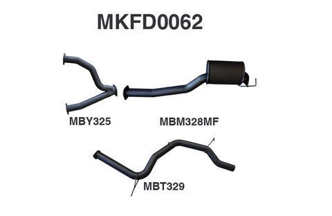 Falcon AU V8 IRS Sedan 3in CatBack Muffler/Tailpipe